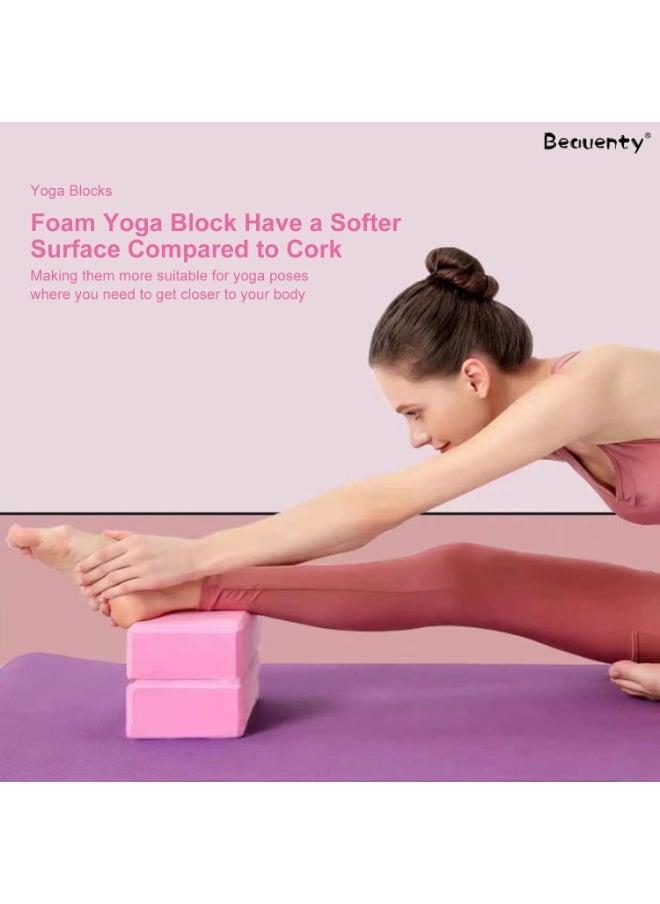 SportQ - SportQ®️ Yoga Block Block 2 Pcs, High Density EVA Foam Non Slip Yoga Block for Home Gym Improve Stretching for Yoga/Pilates/Fitness - Image 1