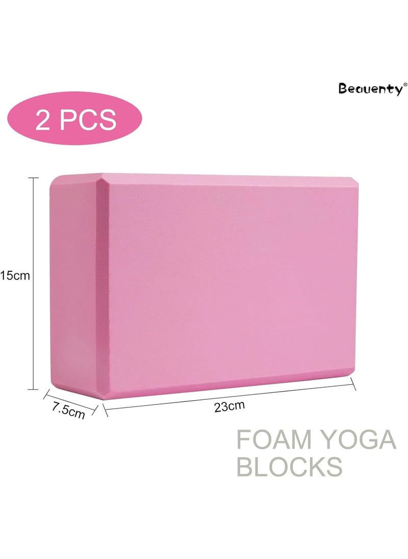 SportQ - SportQ®️ Yoga Block Block 2 Pcs, High Density EVA Foam Non Slip Yoga Block for Home Gym Improve Stretching for Yoga/Pilates/Fitness - Image 1