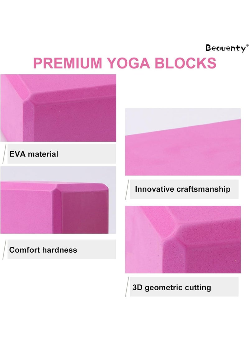 SportQ - SportQ®️ Yoga Block Block 2 Pcs, High Density EVA Foam Non Slip Yoga Block for Home Gym Improve Stretching for Yoga/Pilates/Fitness - Image 1