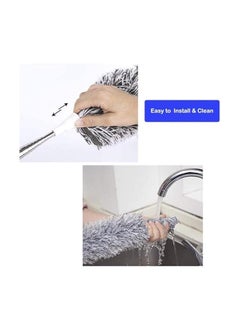 Generic Microfiber Duster with 2.54m Stainless Steel Extension Pole, Bendable Head, 100 Inches, for Ceiling Fans, High Ceilings  - Image 3
