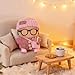 Ezcora Knitting Outfit Set for 17cm Dolls 4 Cozy Sweaters with Hats Shoes Glasses Bags 67Inch Doll Accessories Gift Idea No Dolls - Image 4