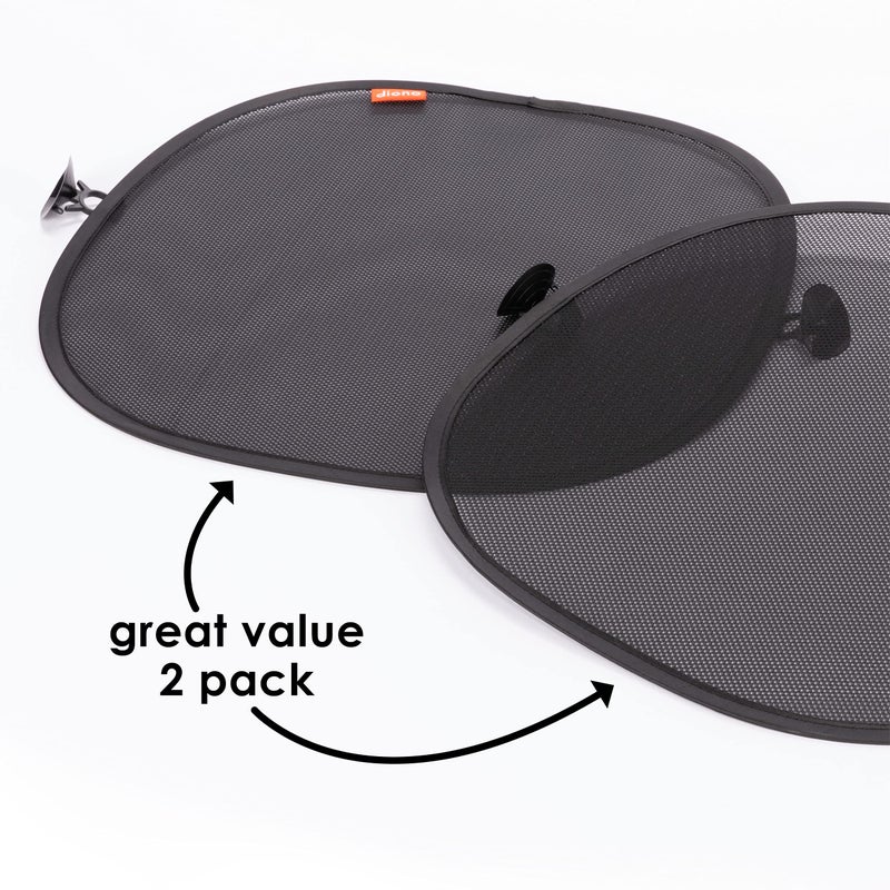 Diono Sun Stoppers Car Window Shades 2 Pack, Car Sun Shade for Side Window with Suction Cups, Blocks Sun Glare UV Rays Perfect for Baby, Kids, Pets Protection - Image 4