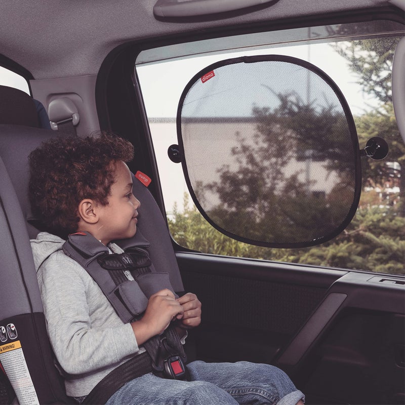 Diono Sun Stoppers Car Window Shades 2 Pack, Car Sun Shade for Side Window with Suction Cups, Blocks Sun Glare UV Rays Perfect for Baby, Kids, Pets Protection - Image 2
