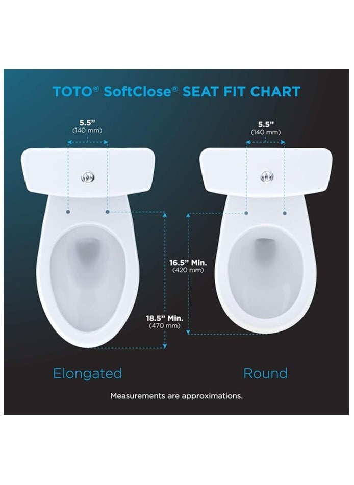 Toto TOTO SS114#11 Transitional SoftClose Elongated Toilet Seat, Colonial White  - Image 2