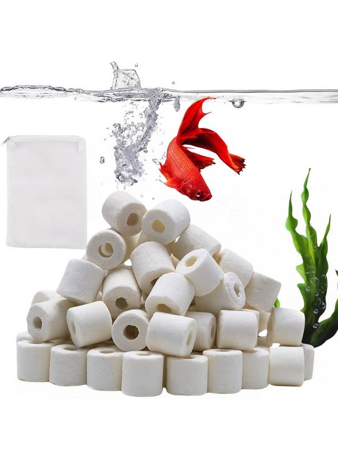 VAYINATO 250G Aquarium Filter Media Ceramic Rings With Net Bag, Keep Water Quality Stable For Freshwater & Seawater Tank, Koi Pond, Sumps By Petzlifeworld - Image 1