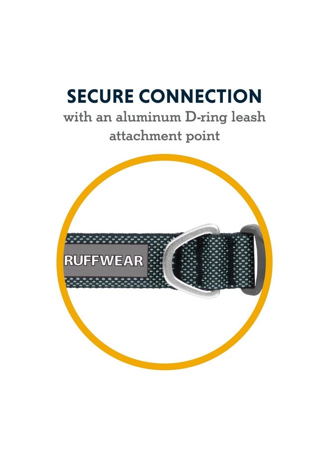 راف وير طوق كلاب Ruffwear، خفيف الوزن وخفيف الوزن للغاية للمشي والجري اليومي، رمادي بازلتي، من 20 إلى 26 بوصة - Image 5