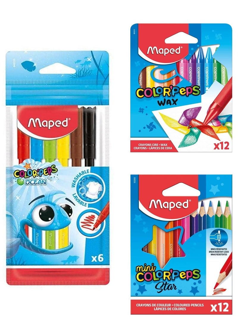 Maped 30-Piece School Colouring Set Value Pack  - Image 1