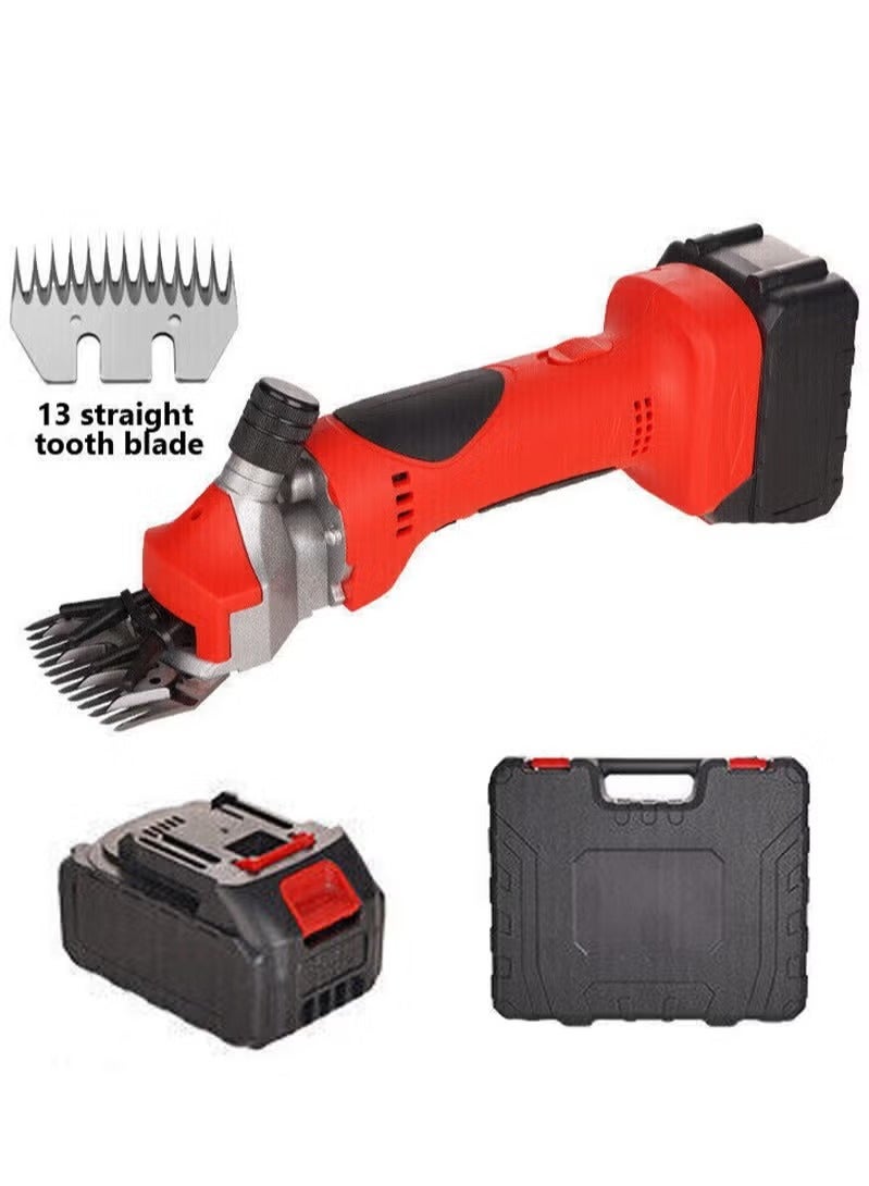 Sheep Shears Cordless Fur Wool in Sheep Goat Cattle and Other Farm Livestock 2800r/min Professional Rechargeable Shearing Clipper 24V for Shaving with 2 Lithium Batteries - Image 1
