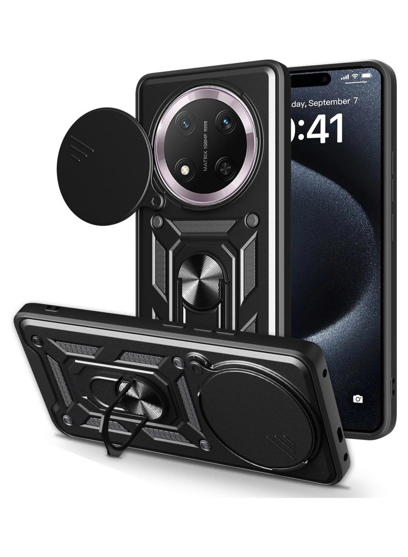 Shield Full Protection Case With Metal Ring &Slide Camera Cover For honor x9c cover - Image 1