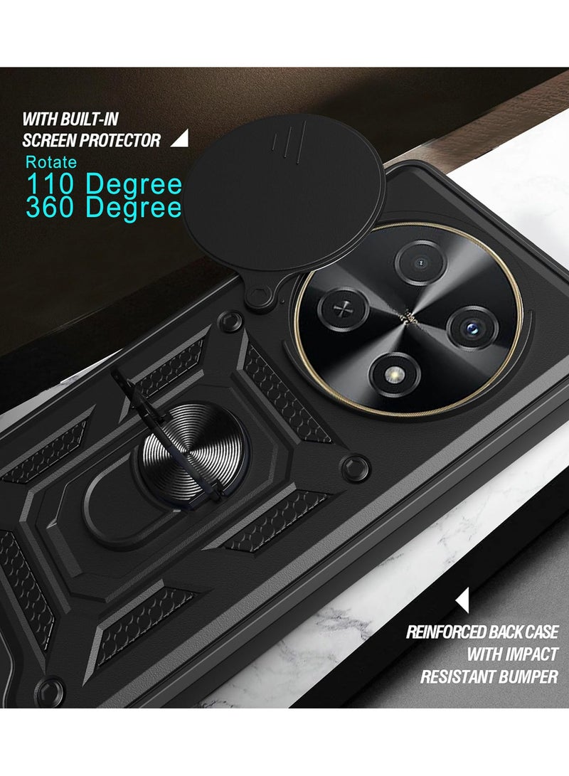 Shield Full Protection Case With Metal Ring &Slide Camera Cover For honor x9c cover - Image 2