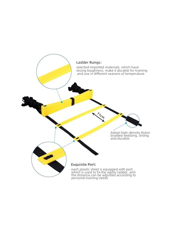 PROMASS Agility Ladder, 12 Rung 6M Agility Ladder Speed Training Equipment With Carrying Bag, Speed Ladder Training Ladder For Sports Speed, Soccer, Football And Exercise Fitness - Image 2