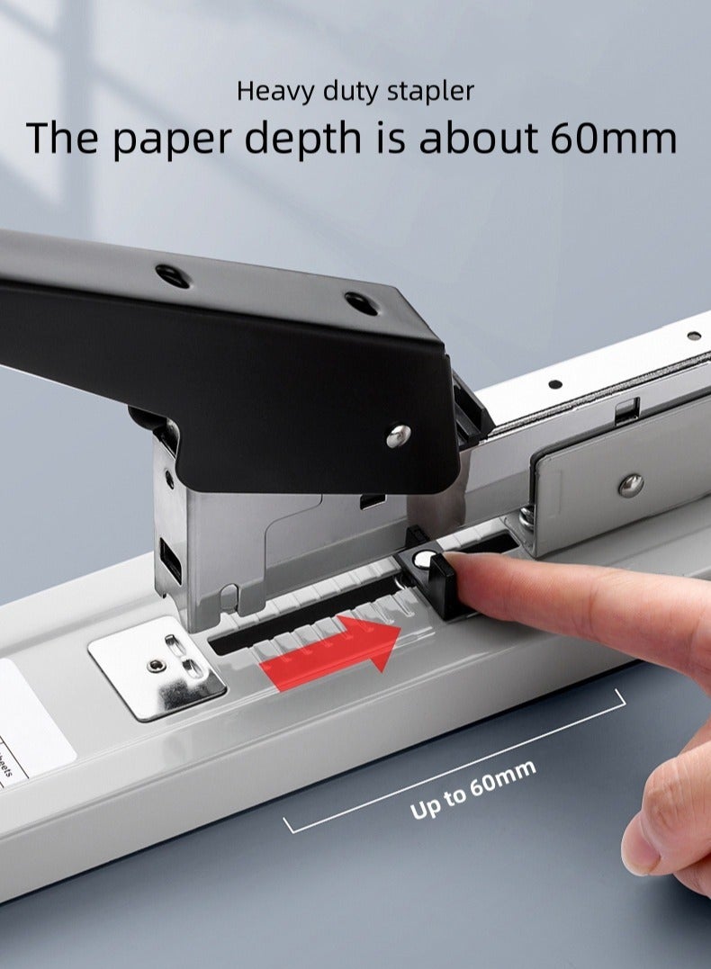 Generic Heavy Duty Stapler，Large size labor-saving stapler can staple 100 s once a time (Black/Grey)  - Image 3