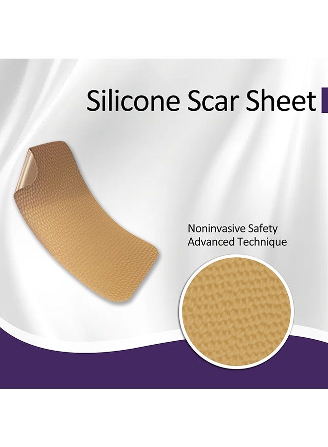 إيلهو 8 قطع رقعة ندبة سيليكون - رقعة ندبة طويلة جدا للولادة القيصرية - إزالة طرزة البطن - الجدرة والندبات الجراحية - رقعة ندبة سيليكون طبية قابلة لإعادة الاستخدام - Image 3