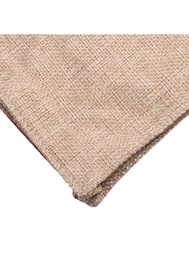 حقيبة هدايا عيد الميلاد صغيرة – تصميم سانتا كلوز – قماش الخيش – لتغليف الحلوى والهدايا للعطلات – 19-15.5-4.5 سم - Image 3