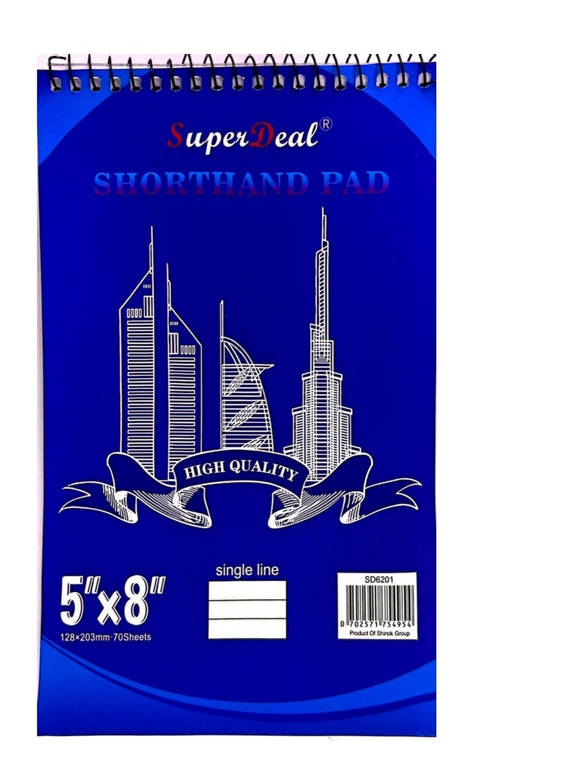 SUPER DEAL 12-Piece Top Spiral Shorthand Notebook Bundle White  - Image 1