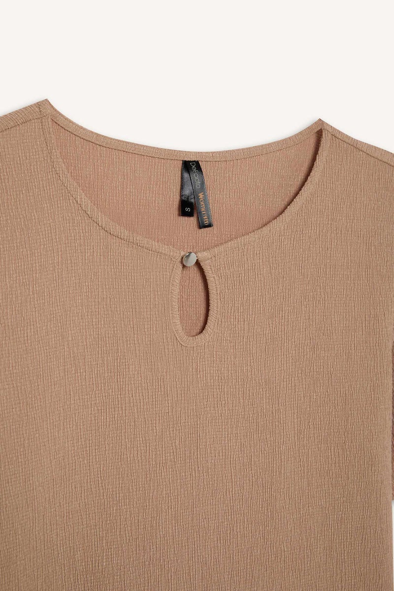 DeFacto Woman Regular Fit Crew Neck Short Sleeve T Shirt  - Image 4