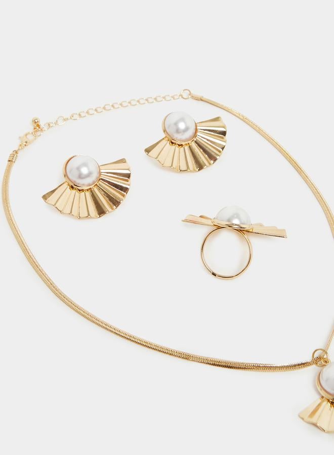 Styli Shell Drop Layered Necklace  - Image 3