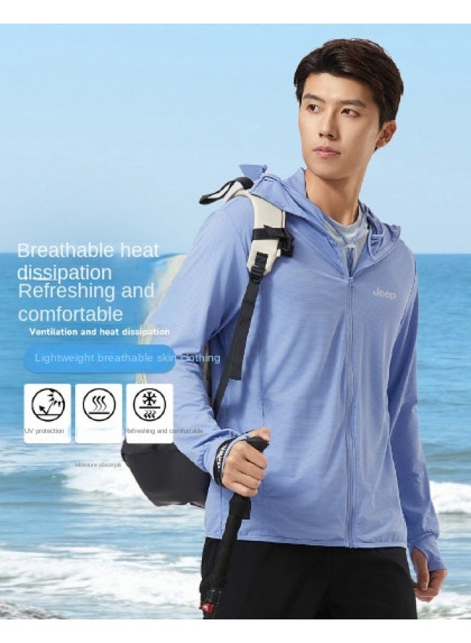 Jeep Upf50+】men's Summer Fashion Versatile Sun Protection Hooded Jacket, Outdoor Uv-resistant Coat For Men - Image 1