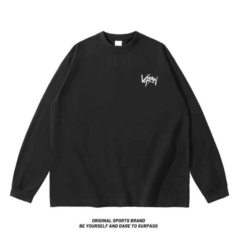 Plus Size Men'S Cotton Long-Sleeved T-Shirt Base Shirt Loose Plus Fat Plus Size Fitness Sports Top - Image 1