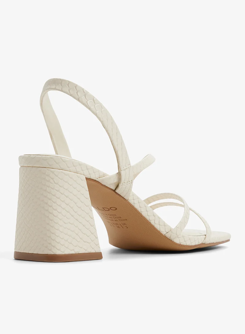Aldo OTHER WHITE Atlanticus Sling Back Mid Heel Sandals for Women | Best Price UAE