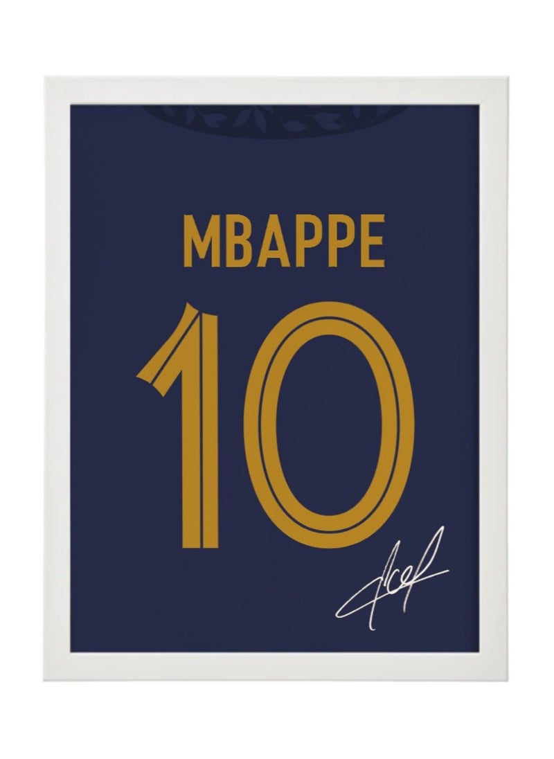 Boomah Accessories - Set of 4, Messi, Ronaldo, Neymar and Mbappe Autographed Jersey Poster with Frame 30x40cm - Image 1