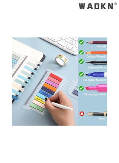 WAOKN 1200PCS Sticky Tabs, Transparent Sticky Notes Flags Paste Writable Annotation Tabs Morandi Colored Sticky Note Set Clear Index Tabs Translucent Index Stickers for Books Office Supplies  - Image 5