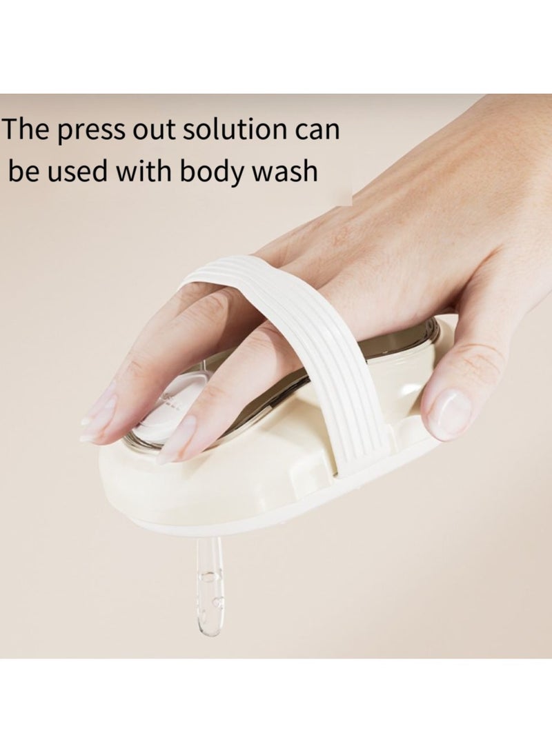 general Multifunctional liquid-added massage bath brush household scrubbing and exfoliating mud special press liquid bath brush soap and shampoo dispenser soft silicone brush - Image 2
