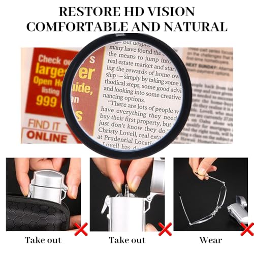 LUFF Necklace Reading Glasses Hd Portable Hanging Neck Type for Men Women - Image 5