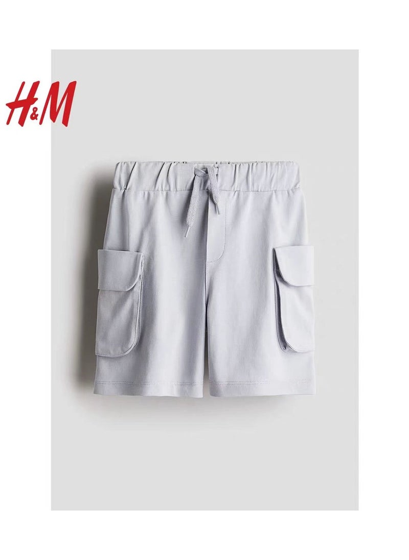 H and M - HM Children's Summer Cotton Casual Simple Elastic Waist Comfortable Casual Pants - Image 1