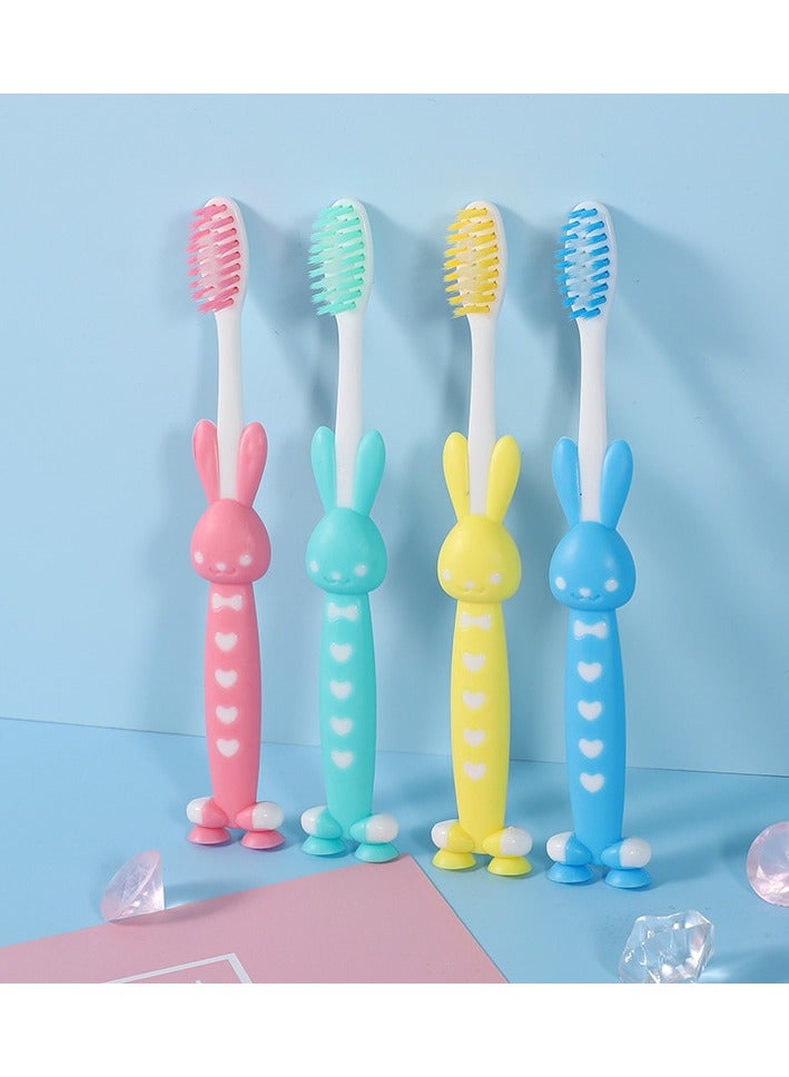 8-Piece set of Children's Toothbrush, Children's Soft Toothbrush, Animimal Shape Manual Toothbrush, Suitable for Boys Girls Toothbrush 2-10 Years(8 Colors) - Image 2