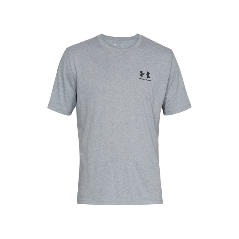 Under Armour Men's Sportstyle Left Chest Short-Sleeve T-Shirt , Steel Light Heather (036)/Black , Large - Image 3