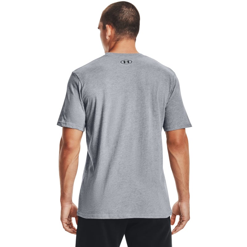 Under Armour Men's Sportstyle Left Chest Short-Sleeve T-Shirt , Steel Light Heather (036)/Black , Large - Image 2