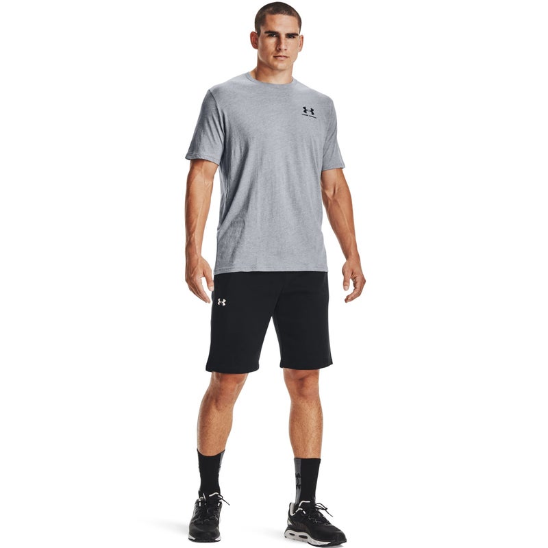 Under Armour Men's Sportstyle Left Chest Short-Sleeve T-Shirt , Steel Light Heather (036)/Black , Large - Image 4