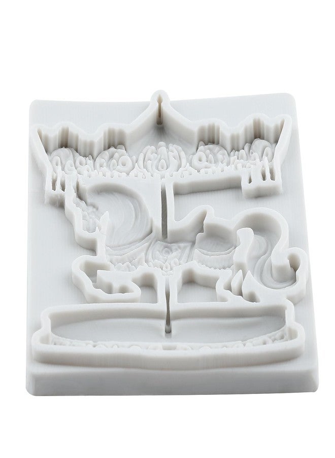 MYPRACS Carousel Horse Silicone Fondant Molds 3D Merry-Go-Round Chocolate Candy Mold For Baby Shower Cake Decoration Cupcake Topper Candy Polymer Clay Chocolate Gum Paste - Image 3