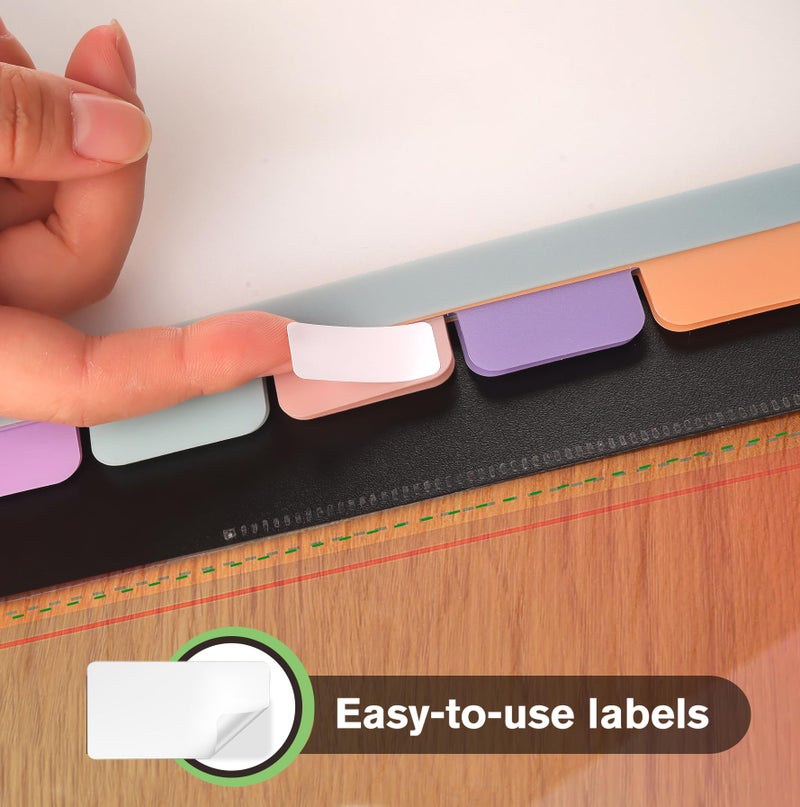 HABGP 2 Set 8 Tab Binder Dividers for 3 Ring, Plastic Binder Dividers with Tabs Letter Size Multicolor, Pastel Colors 3 Hole Punch Clear Page Folder Dividers File Organizer - Image 5