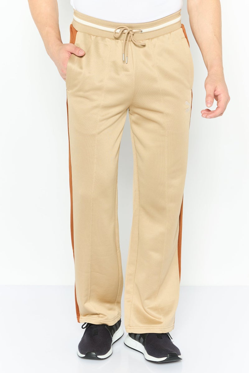 PUMA Men Relaxed Fit Embroidered Logo Training Sweatpant, Tan Combo  - Image 1