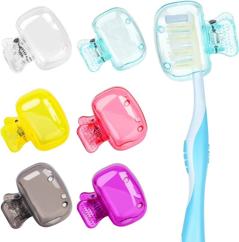6 Pack Toothbrush Covers, Portable Toothbrush Protector Case for Travel. - Image 1