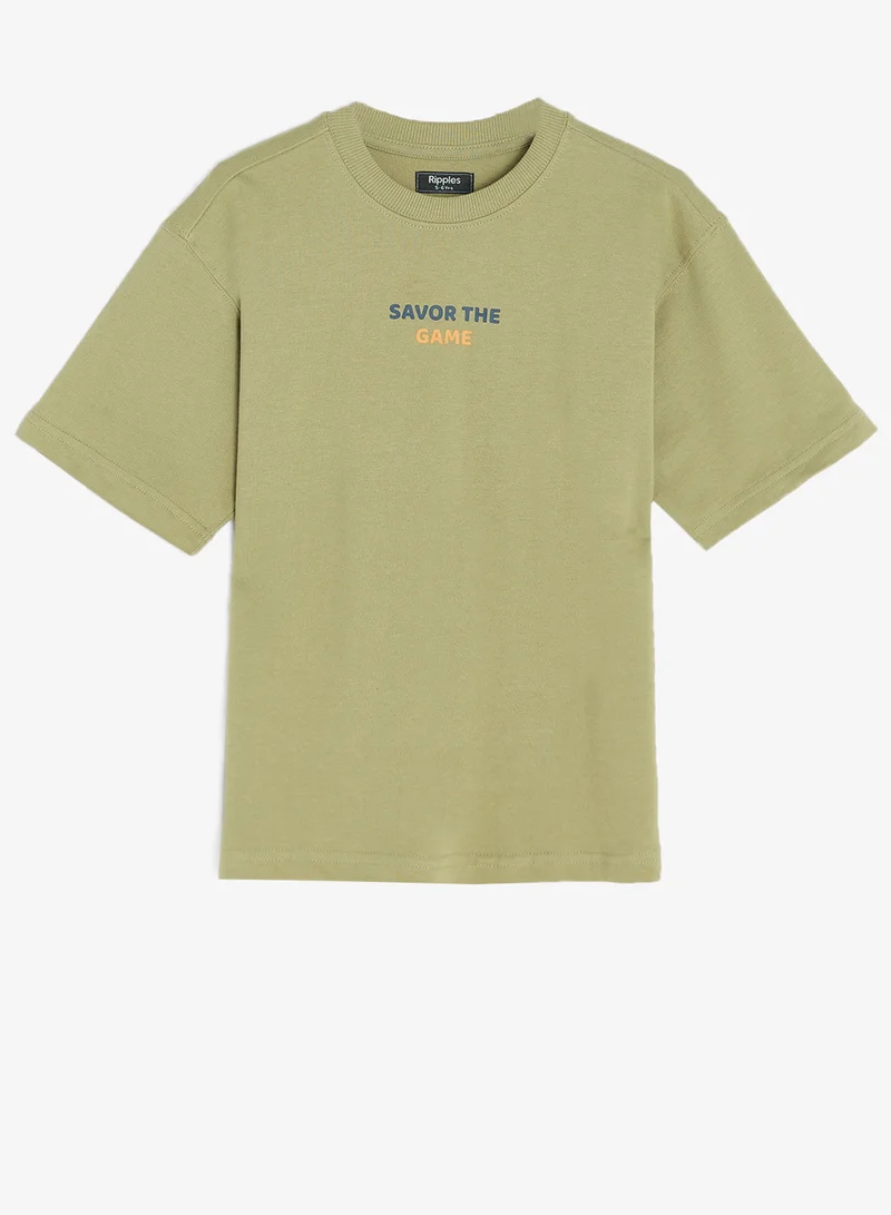 ريبلز مع نمشي Boys Drop Shoulder T-shirt & Shorts Set