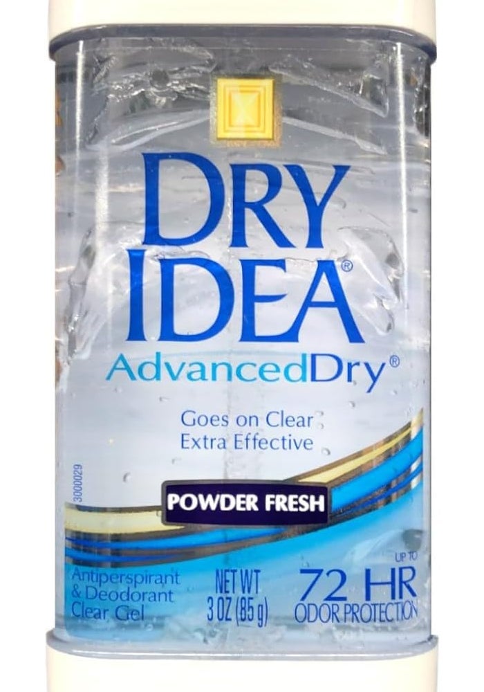 Dry Idea AdvancedDry Clear Gel Anti-Perspirant & Deodorant, Powder Fresh, 3-Ounce Tube (Pack of 6) - Image 2