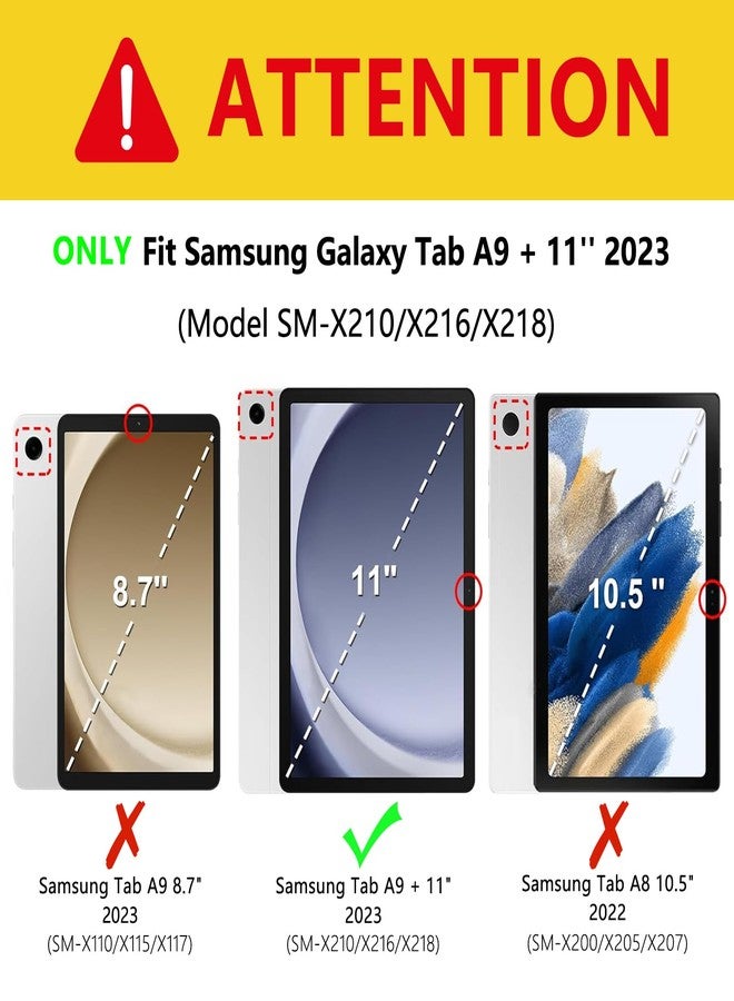 MORECOO for Samsung Galaxy Tab A9 Plus Case with Keyboard 11 inch 2023 (SM-X210/X216/X218), A9 Plus Tablet Case with Detachable Wireless Keyboard, Gray - Image 2