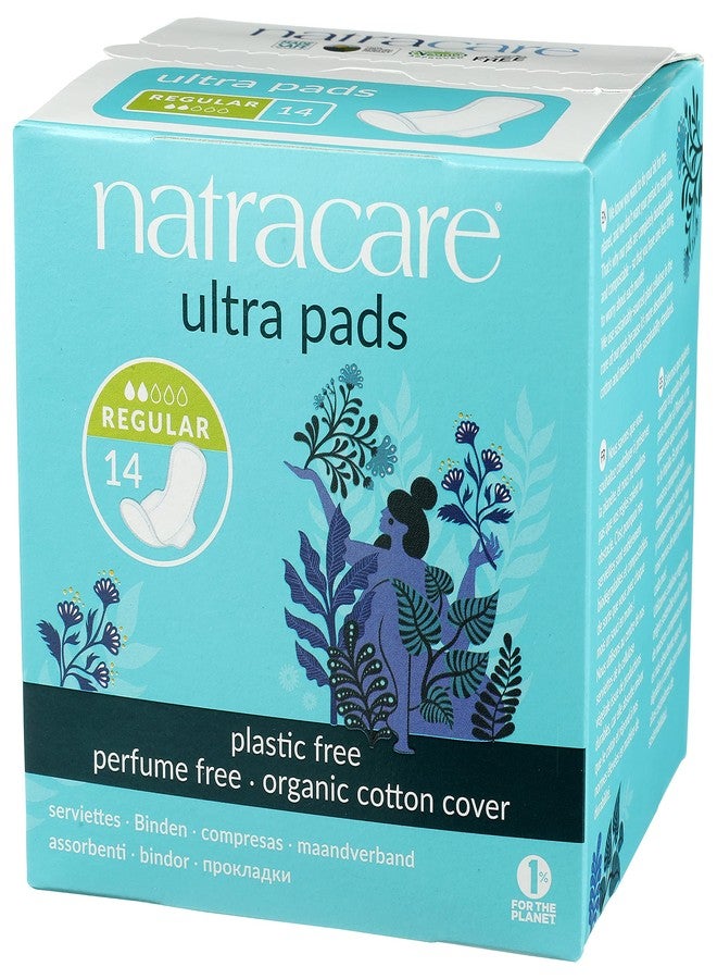 Natracare Slim Fitting Ultra Pads with Wings, Regular, Made with Certified Organic Cotton, Ecologically Certified Cellulose Pulp and Plant Starch (12 Pack, 168 Pads Total - Image 3