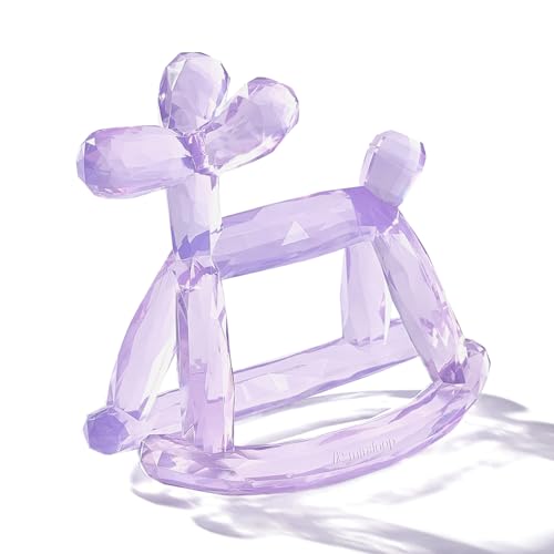 Miraloop Crystal Jelly Baby Teether Jellydog Teething Relief Toy for Infants 36 Months Silicone Handheld Teething Toy BPAFree Odorless Prevents Choking Safe for Babies Amethyt - Image 1