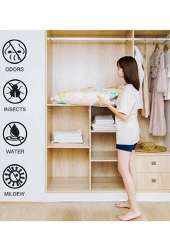XiuWoo 10 pcs Vacuum Storage Bags for Comforters Blankets Clothes Pillows Travel Space Saver with Hand Pump  - Image 3