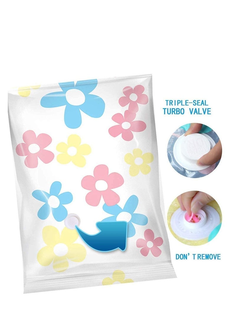 XiuWoo 10 pcs Vacuum Storage Bags for Comforters Blankets Clothes Pillows Travel Space Saver with Hand Pump  - Image 2