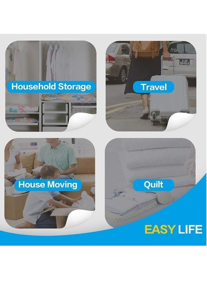 XiuWoo - 10 pcs Vacuum Storage Bags for Comforters Blankets Clothes Pillows Travel Space Saver with Hand Pump - Image 1
