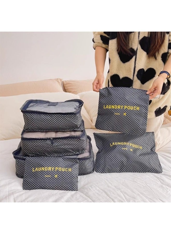 Generic - 6PCS Packing Cubes for Travel Carry On Luggage Organizer Hanging Travel Toiletry Bag Cosmetic Organizer Makeup Pouch Lightweight Travel Essential Bag - Image 1
