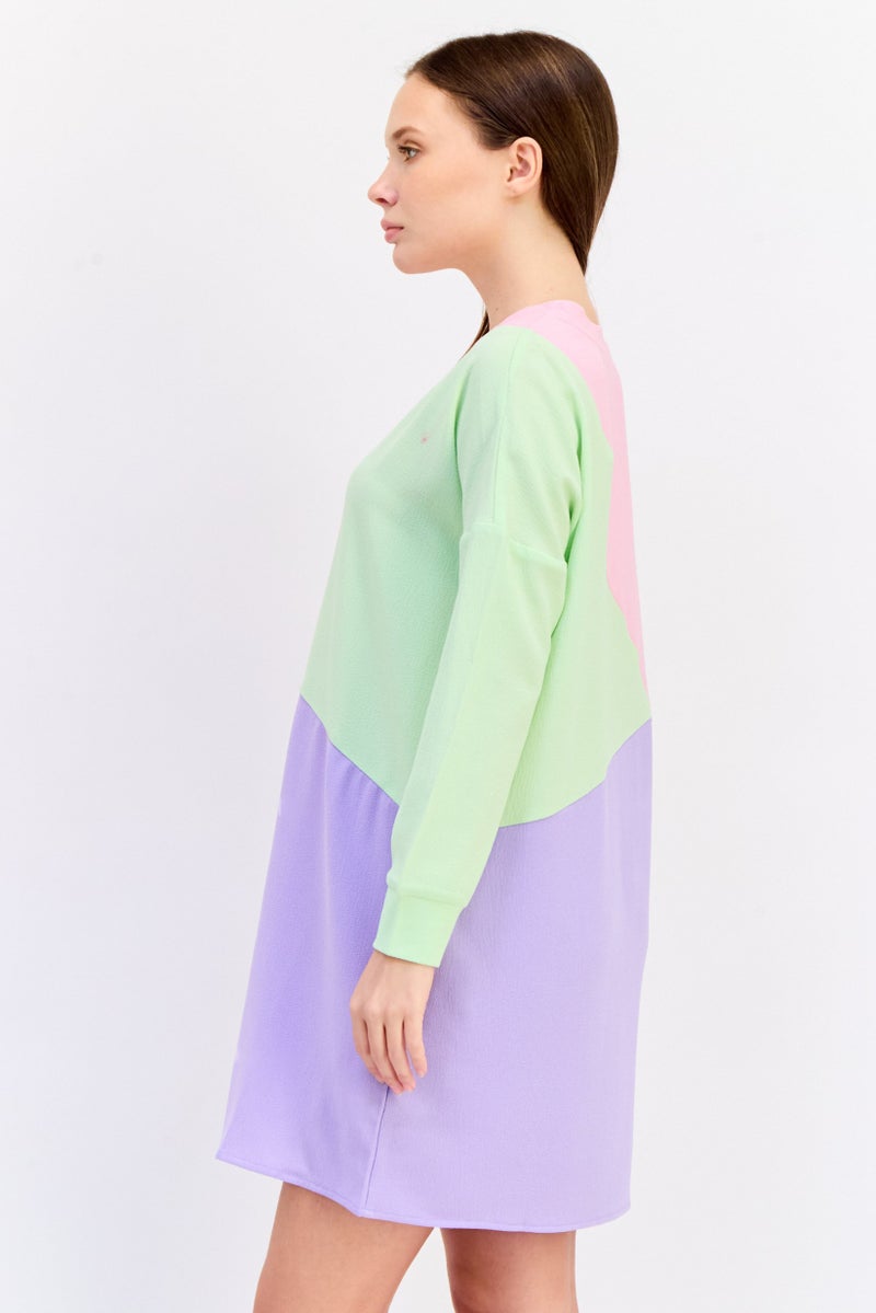 ONLY Women Colorblocked Mini Dress, Multicolor - Image 2