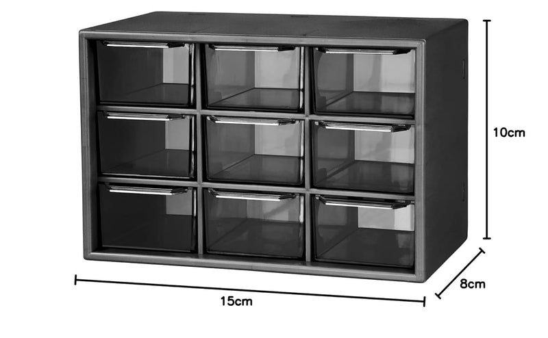 Cheet enterprise Mini 9 Drawer Box Small Desktop Drawer Cabinet for Office Craft Supplies 9 Drawer Storage Organizer Makeup Multicolor - Image 3