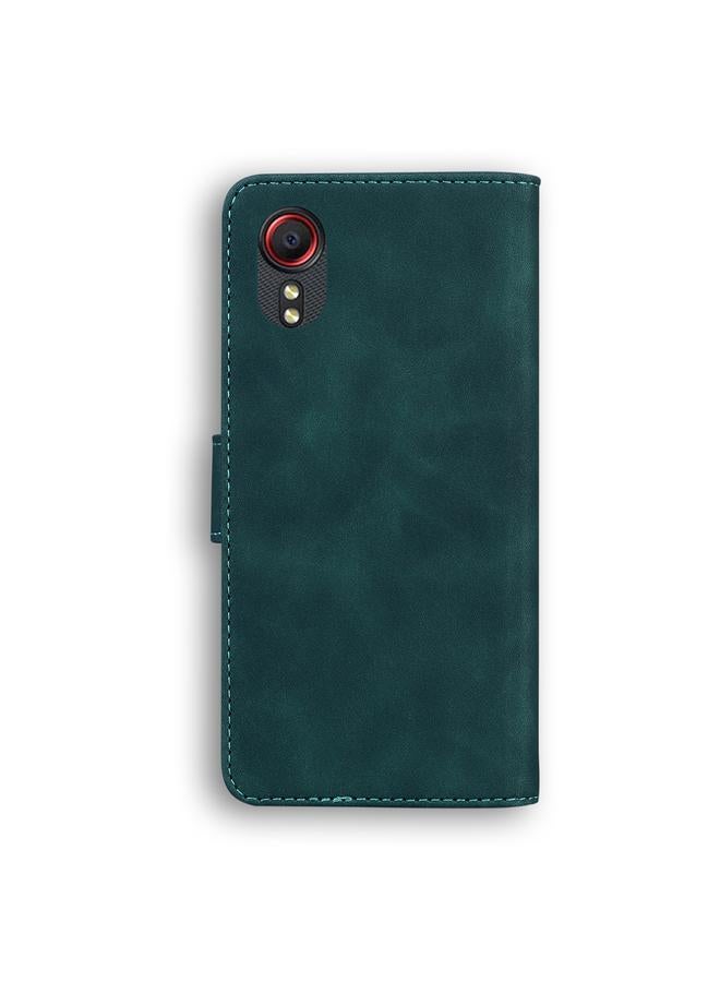 S-TOP Case For Samsung Galaxy Xcover 5 Skin Feel Pure Color Flip Leather Phone Case - Image 3