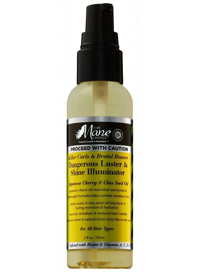 THE MANE CHOICE Mane choice proceed with caution killer curls & brutal bounce dangerous luster & shine illuminator, 2 Ounce - Image 1